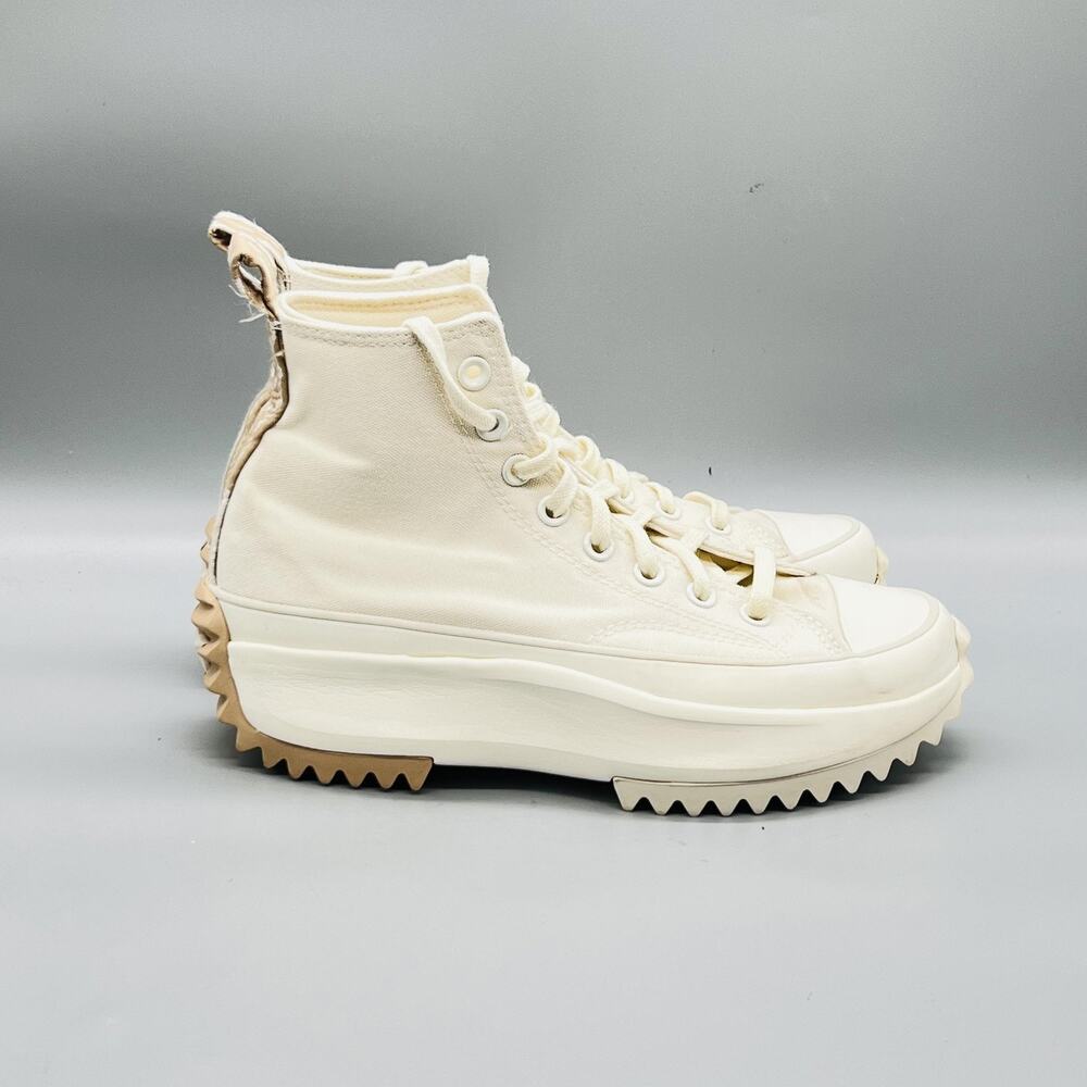 Converse Shoes Womens 8.5 White Canvas Run Star Hike High Top Platform Sneakers